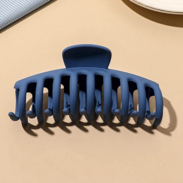 Solid blue hair claw clips - Image 4
