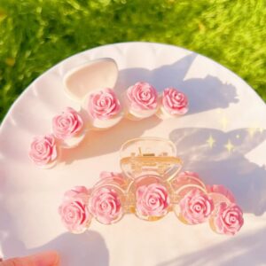 Pink rose clip