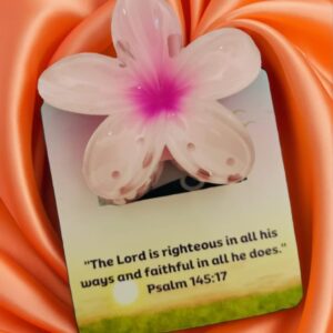 Flower hair claw clip bible verse edition DHS 3