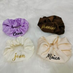 Personalized hair scrunchies