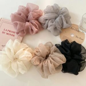 Chiffon big hair scrunchies