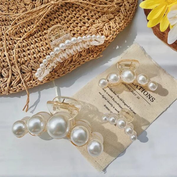 Big pearl claw clip