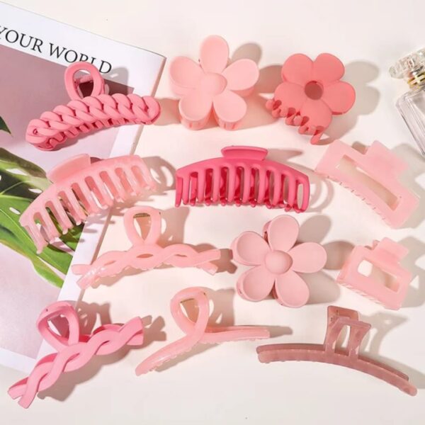 Pure pink claw clips