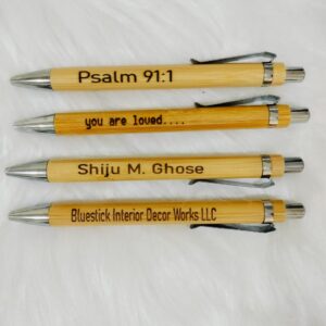 Personalized laser engraved wooden  pen