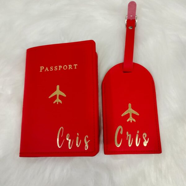 Personalized Passport Cover and Luggage Tag Set